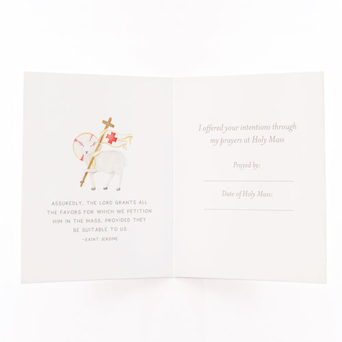 I Prayed for you at Mass Card | Light Blue - Unique Catholic Gifts